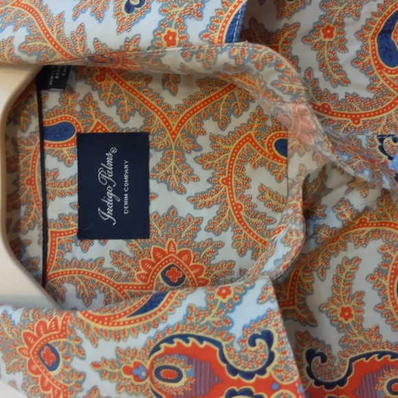 Indigo Palms Denim Company Men's Paisley Button Shirt Sz XL - Picture 3 of 6